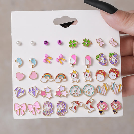 Women's Summer Colorful Oil Ice Cream Color Rings