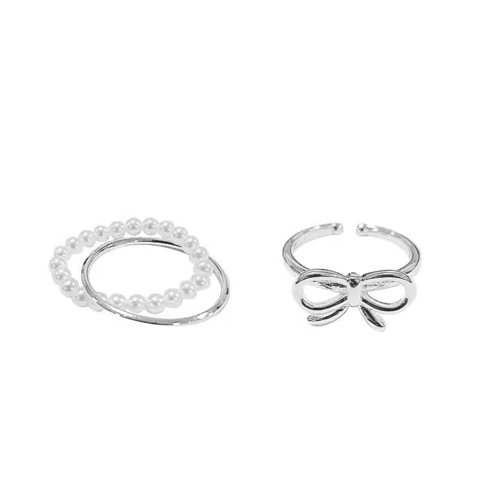 Bow Cross Female Light Luxury High-grade Rings