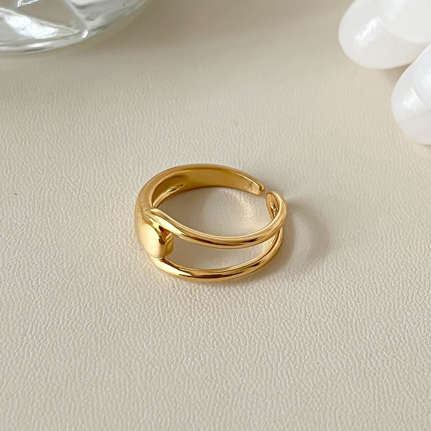Opening High Sense Twin Natural Stone Brushed Index Finger Simple Bracelets