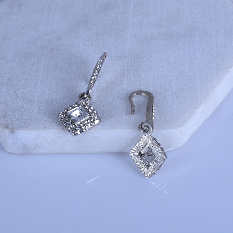 Slouchy Women's Elegant Square Zircon For Earrings