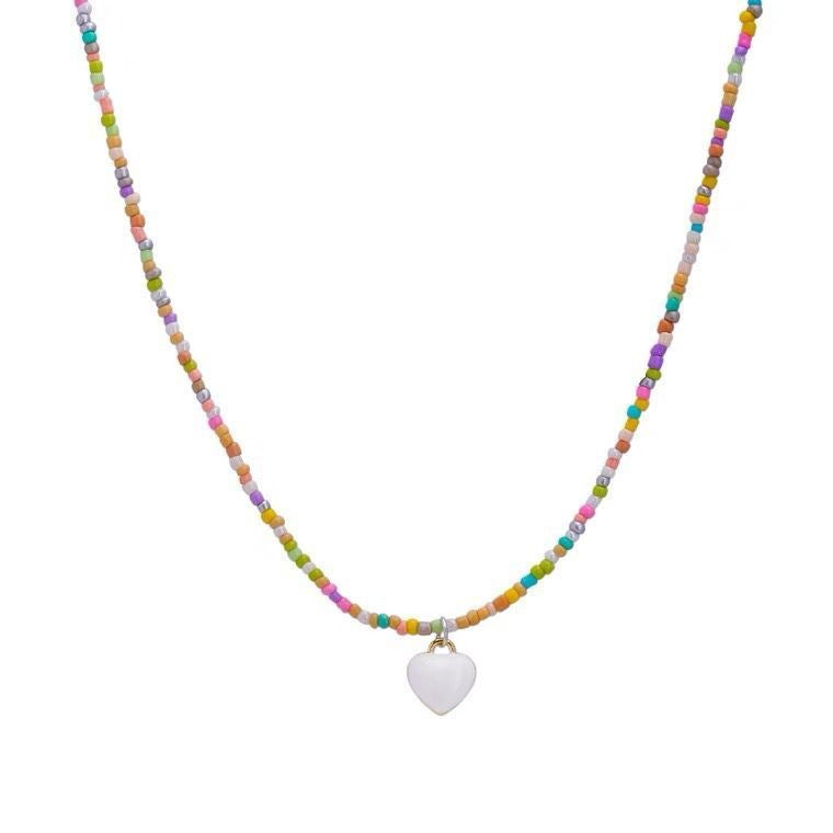 Women's Heart-shaped Beaded For Cute Girly Style Sweet Temperament Necklaces