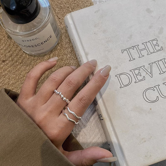 Double Layer Lava Female Fashion Personalized Rings