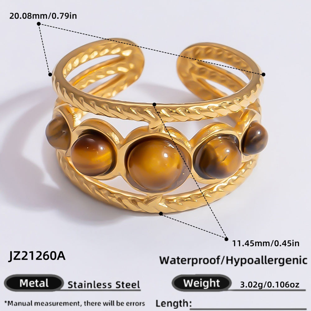 Stone Light Luxury Retro Niche High-grade Rings