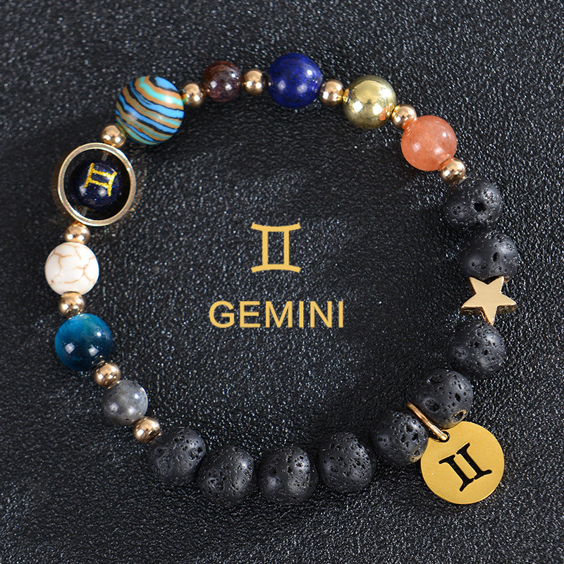 Planets Twee Constellations Frosted Stone Beaded Bracelets