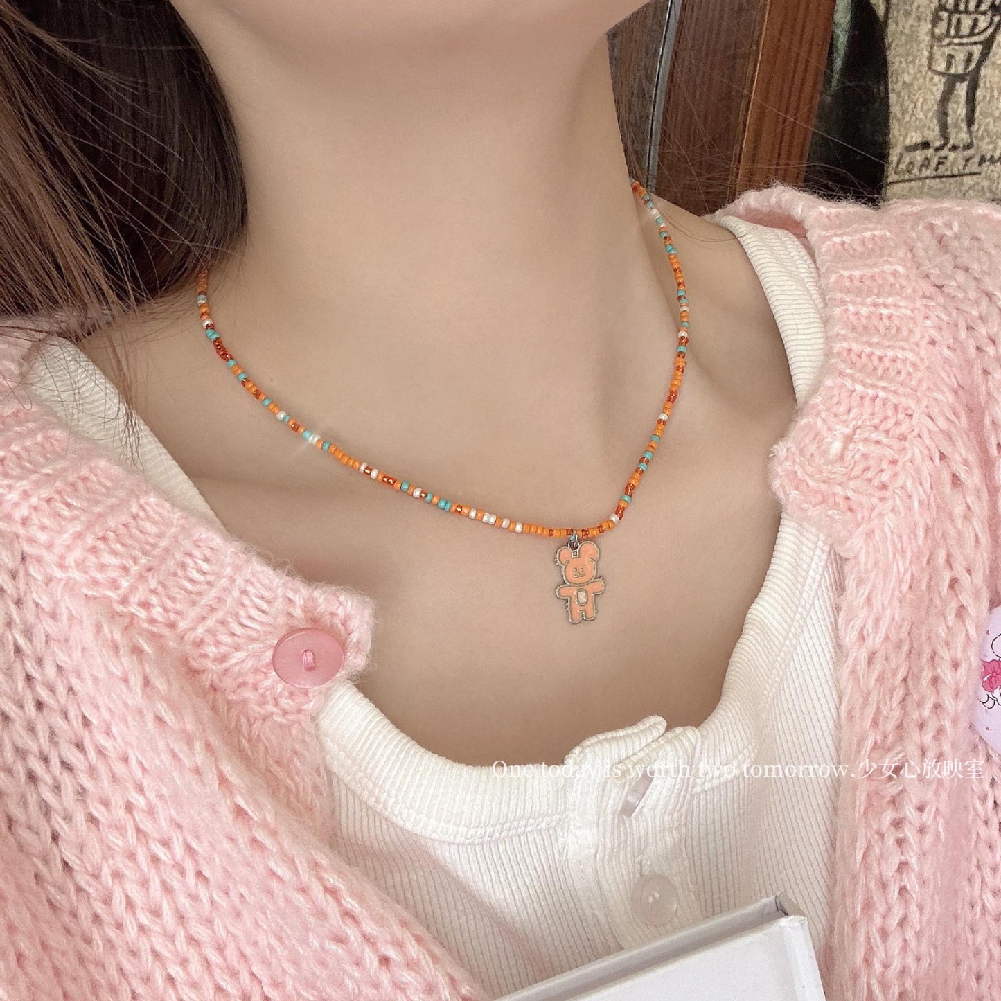 Pearl Daisy Color Beaded High Fashion Necklaces