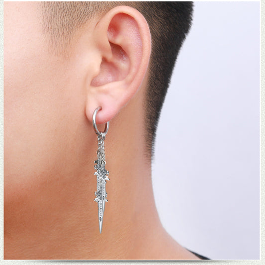 Men's Korean Style Tassel Chain Hipster Ear Earrings