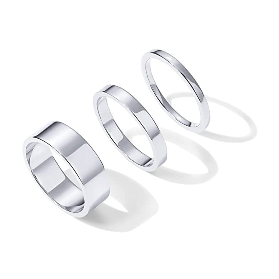 Women's Stainless Steel Gold Plated Suit Geometric Rings