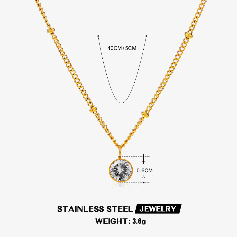 Women's Style Fashion Popular Gold Stainless Steel Necklaces