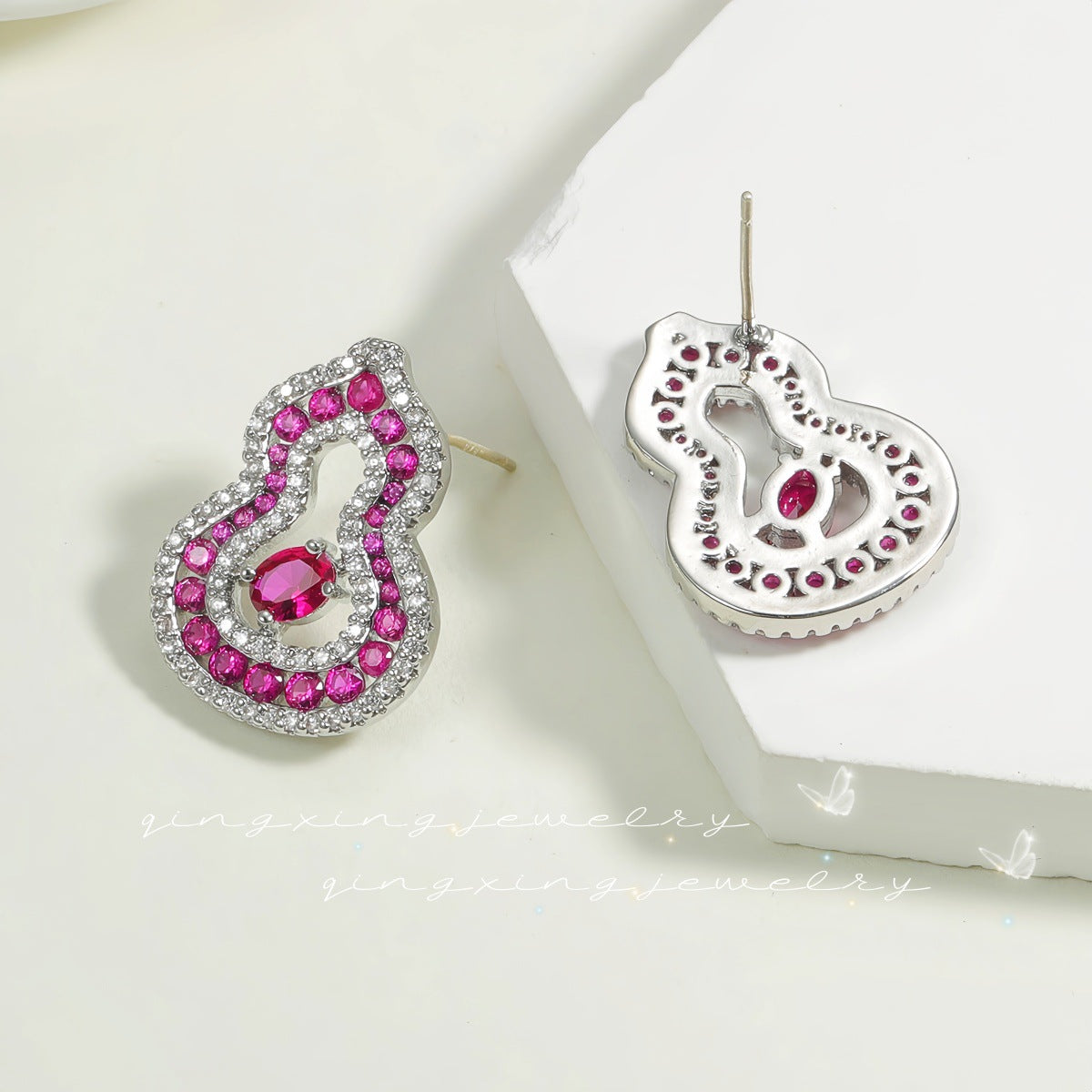 Hollow Gourd Fashionable Design Elegant High-grade Earrings