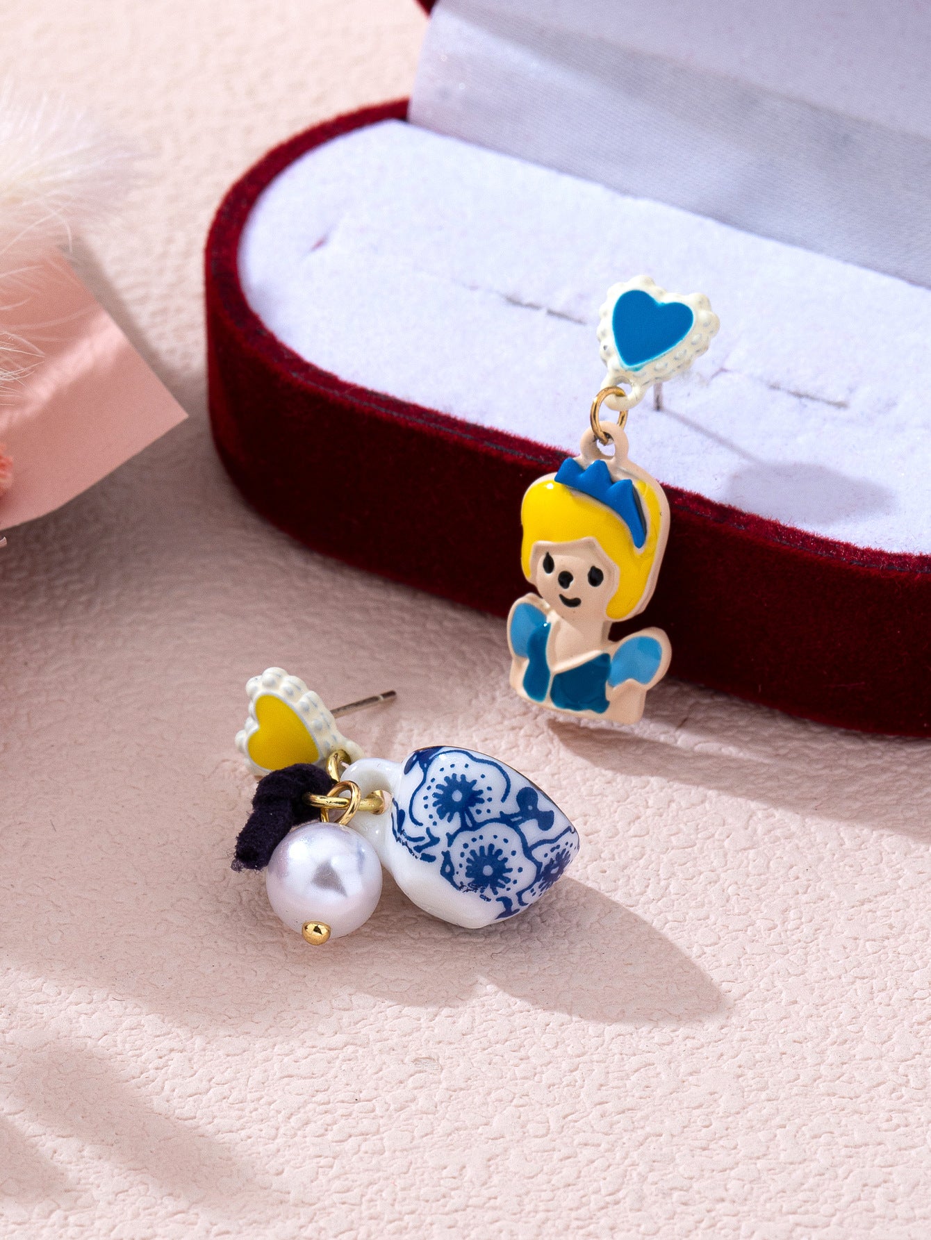 Princess On The Run Red Bow Stud Earrings