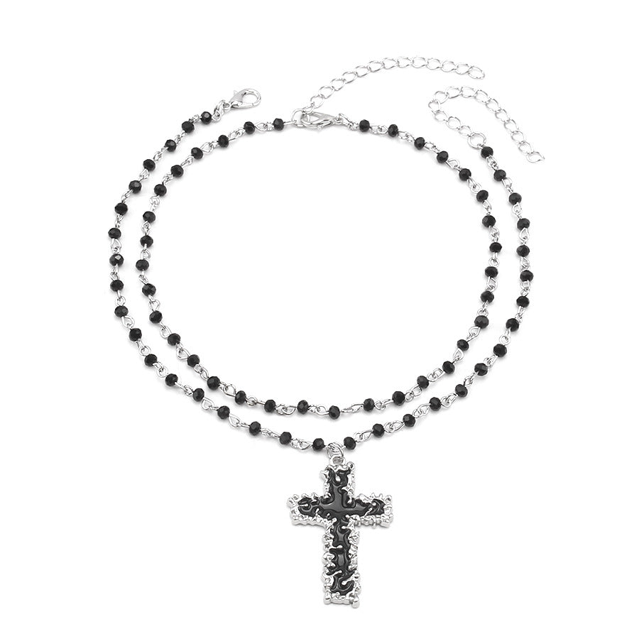 Women's & Men's Ornament Dark Personality Trend Cross Hip Necklaces