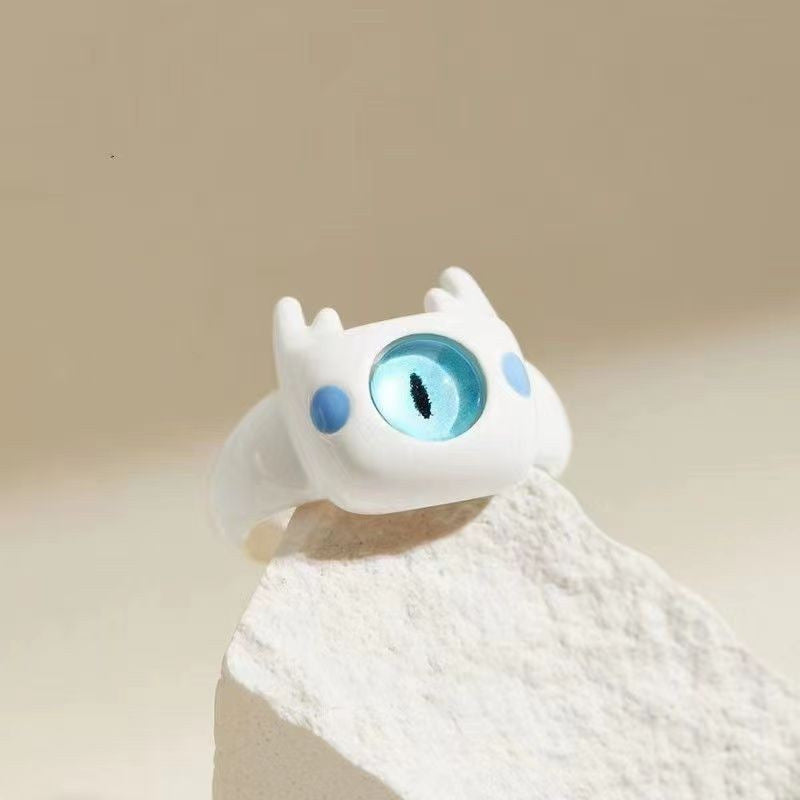 Childlike Cute Cat Monster Female Tide Rings