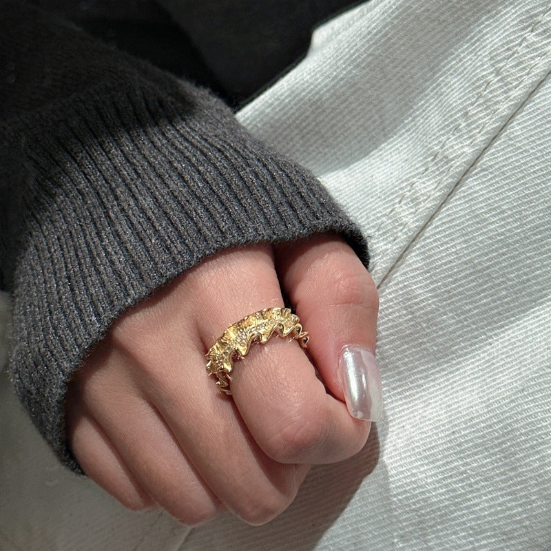 Sterling Sier Design Light Luxury Simplicity Rings