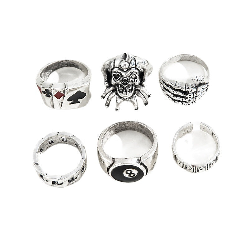 Personality Retro Punk Skull Ghost Claw Rings