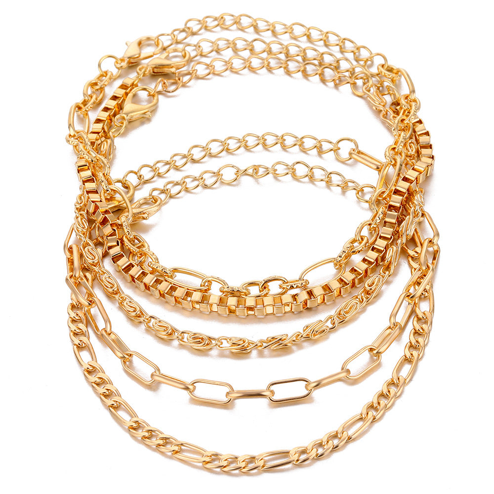 Metal Cold Vintage Snake Bone Chain Bracelets