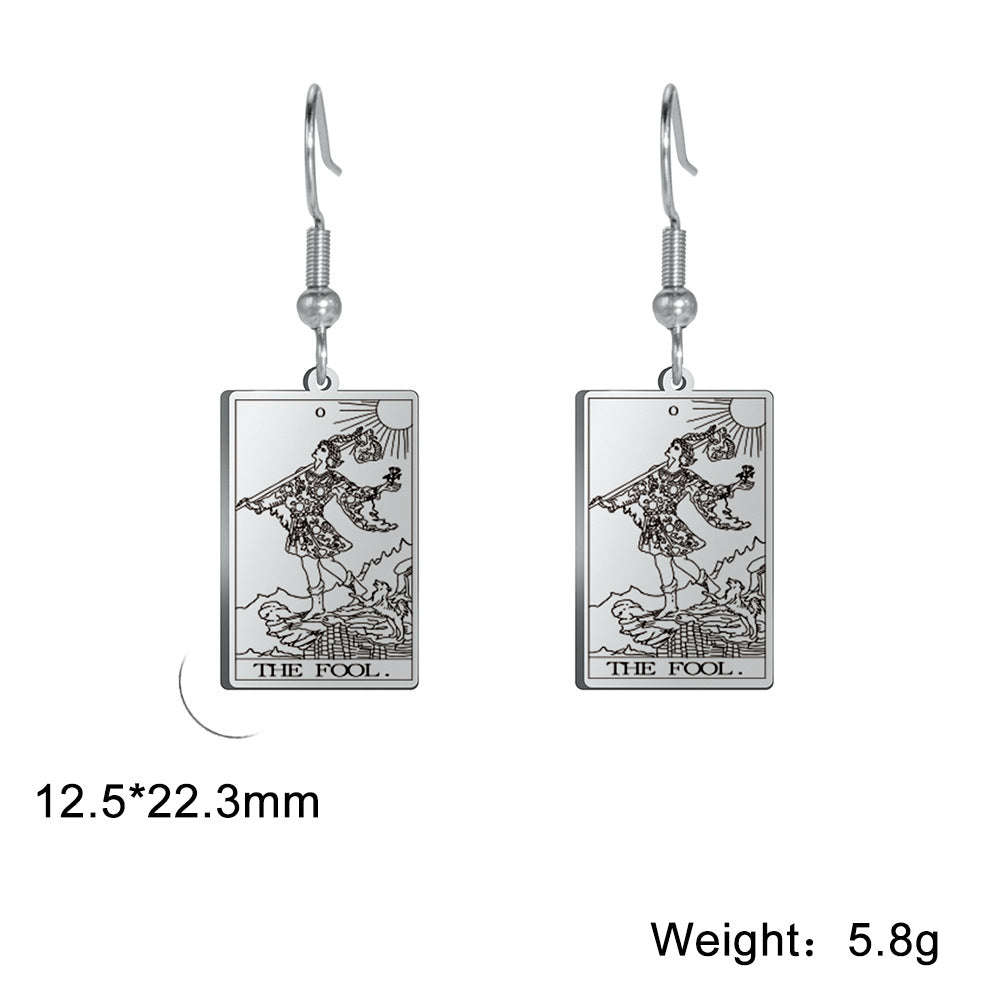 Classic Retro Tarot Series Personality Fashion Earrings