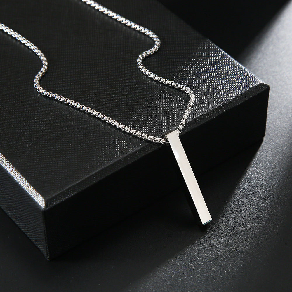 Women's & Men's Stainless Steel Long Stick Fashionable Light Luxury Hip Hop Necklaces