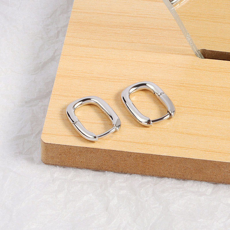 Sterling Sier U-shaped Simple Cold Style Design Sense Geometric Stud Earrings