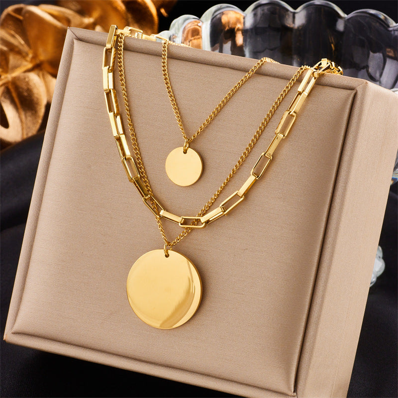 Creative Design Irregular Chain Diamond Square Necklaces