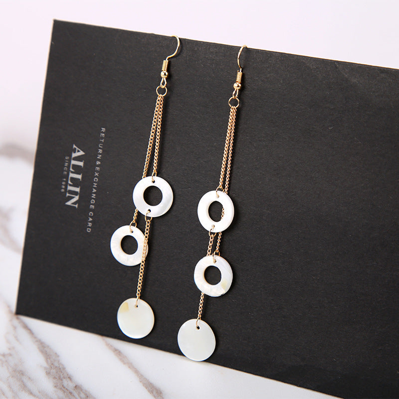 Pearl Versatile Personality Long Tassel Female Earrings