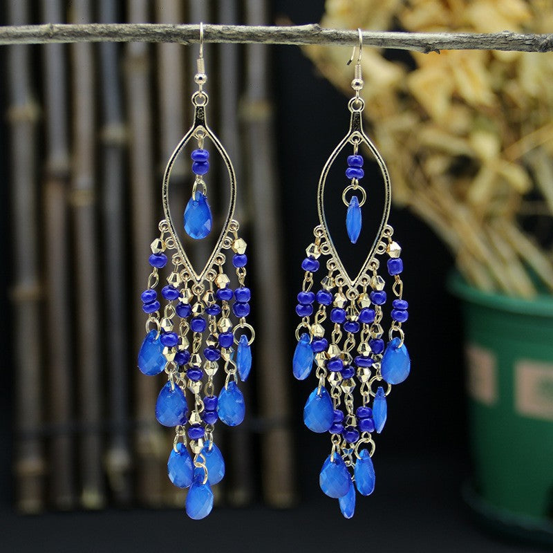 Long Fringe Special Ins Slimming Face Earrings