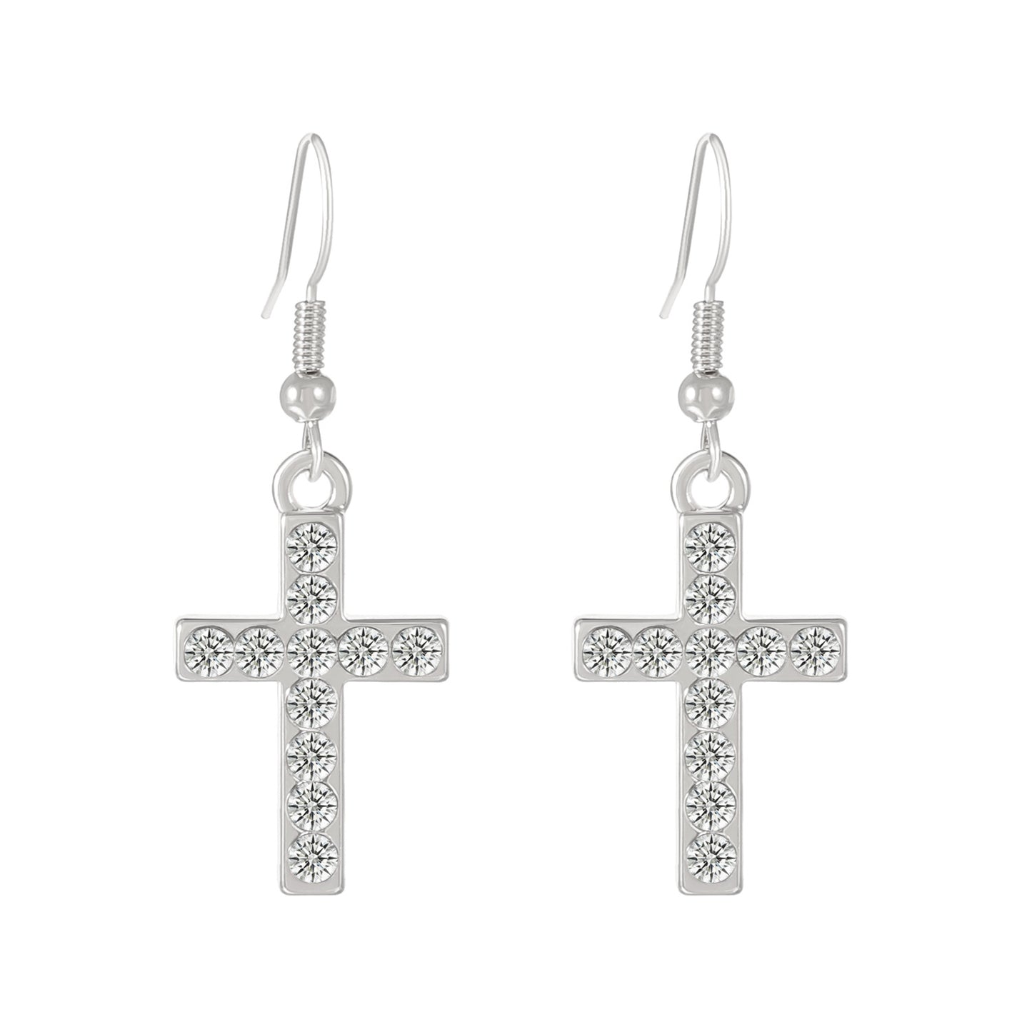 Women's Gothic Dark Diamond Cross Style Graceful Earrings