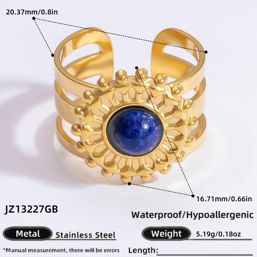 Stone Light Luxury Retro Niche High-grade Rings