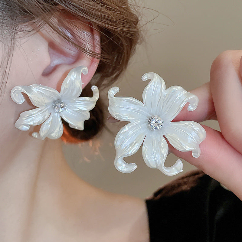 Bow Flower French Entry Lux Trendy Earrings