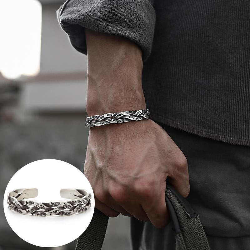 Women's & Men's Korean Style Vintage Vine Five-pointed Star Cross Bracelet