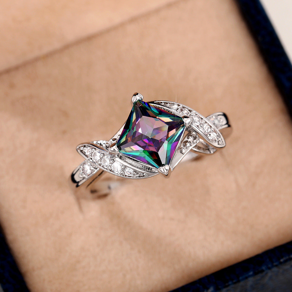 Creative Personality Square Diamond Color Zircon Bracelets