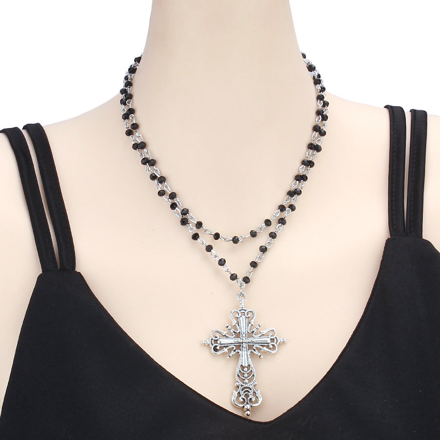 Women's & Men's Ornament Dark Personality Trend Cross Hip Necklaces