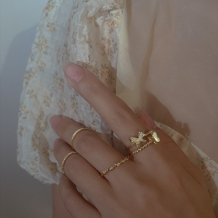 Combination Female Cold Style Opening Adjustable Index Finger Rings