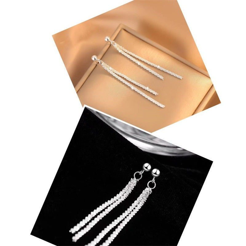 Women's Sparkling Tassel High-grade Light Luxury Minority Earrings