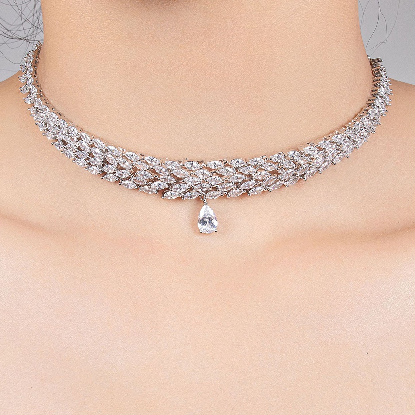 Pretty Beauty Zircon Bridal Christmas Wedding Jewelry Set