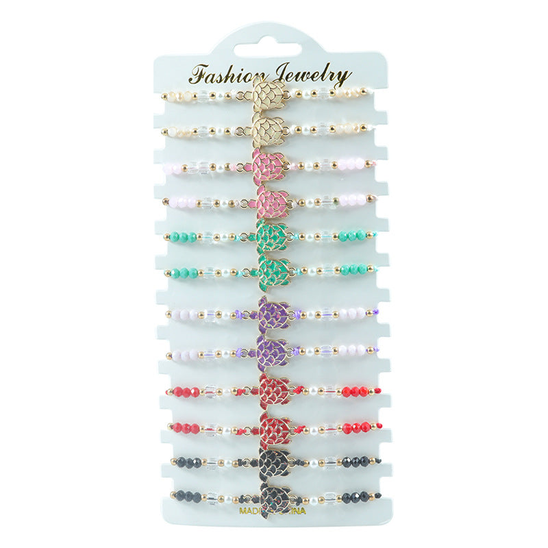 Crystal String Beads Shrink Ocean Style Bracelets