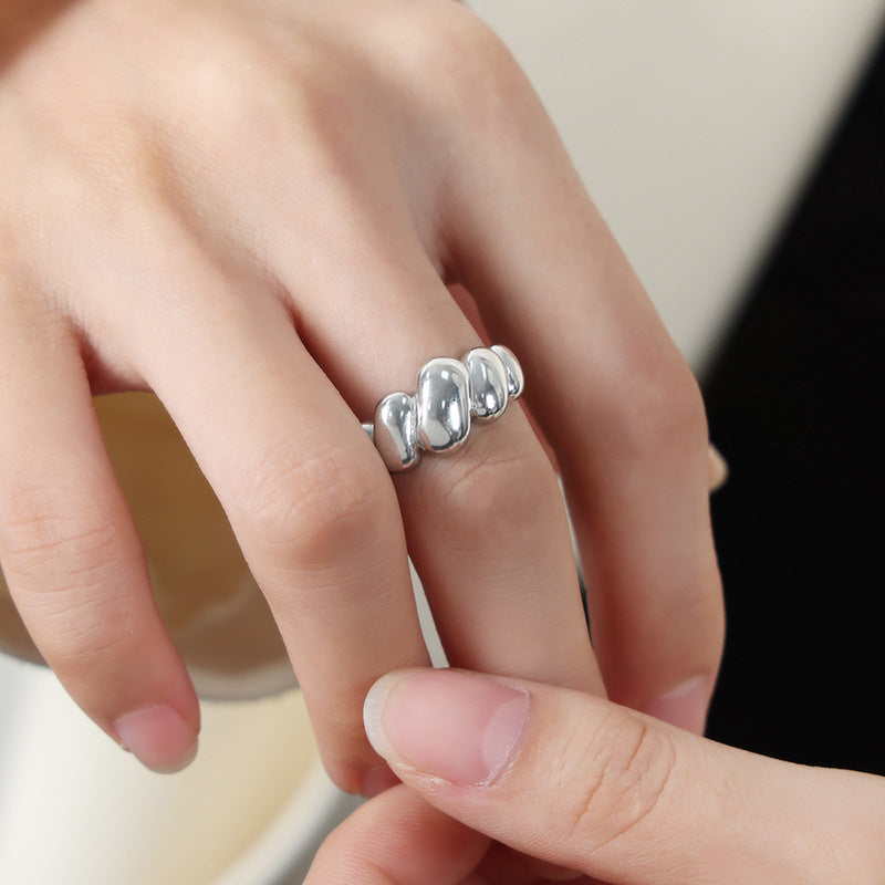 Simple Niche Casual Style Personality Ornament Geometric Rings