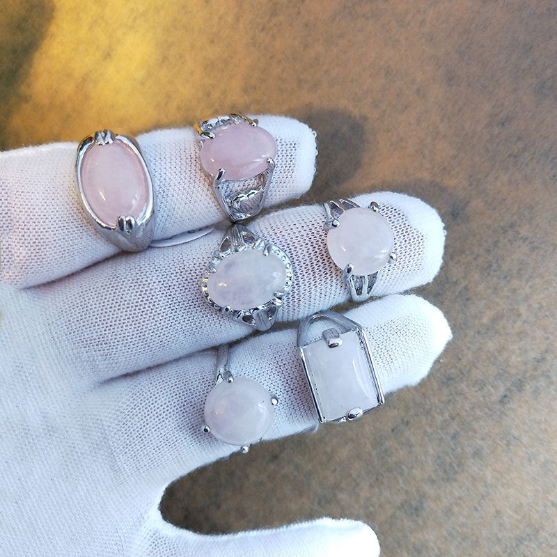 Of Natural Stone Hand Jewelry Rough Rings