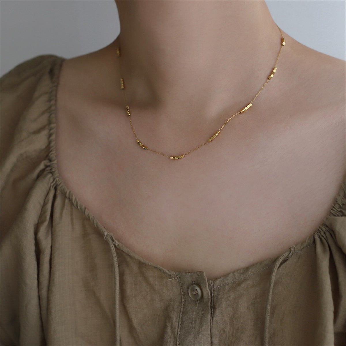 Design Titanium Steel Simple Broken Gold Necklaces