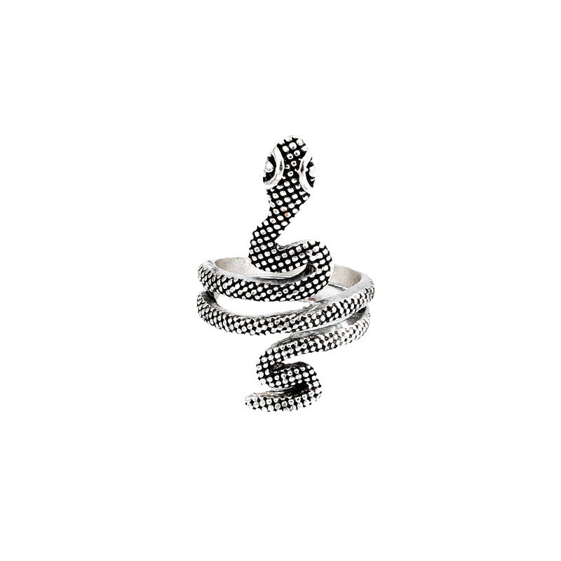 Spirit Snake Ornament Retro Punk Exaggerated Personalized Rings