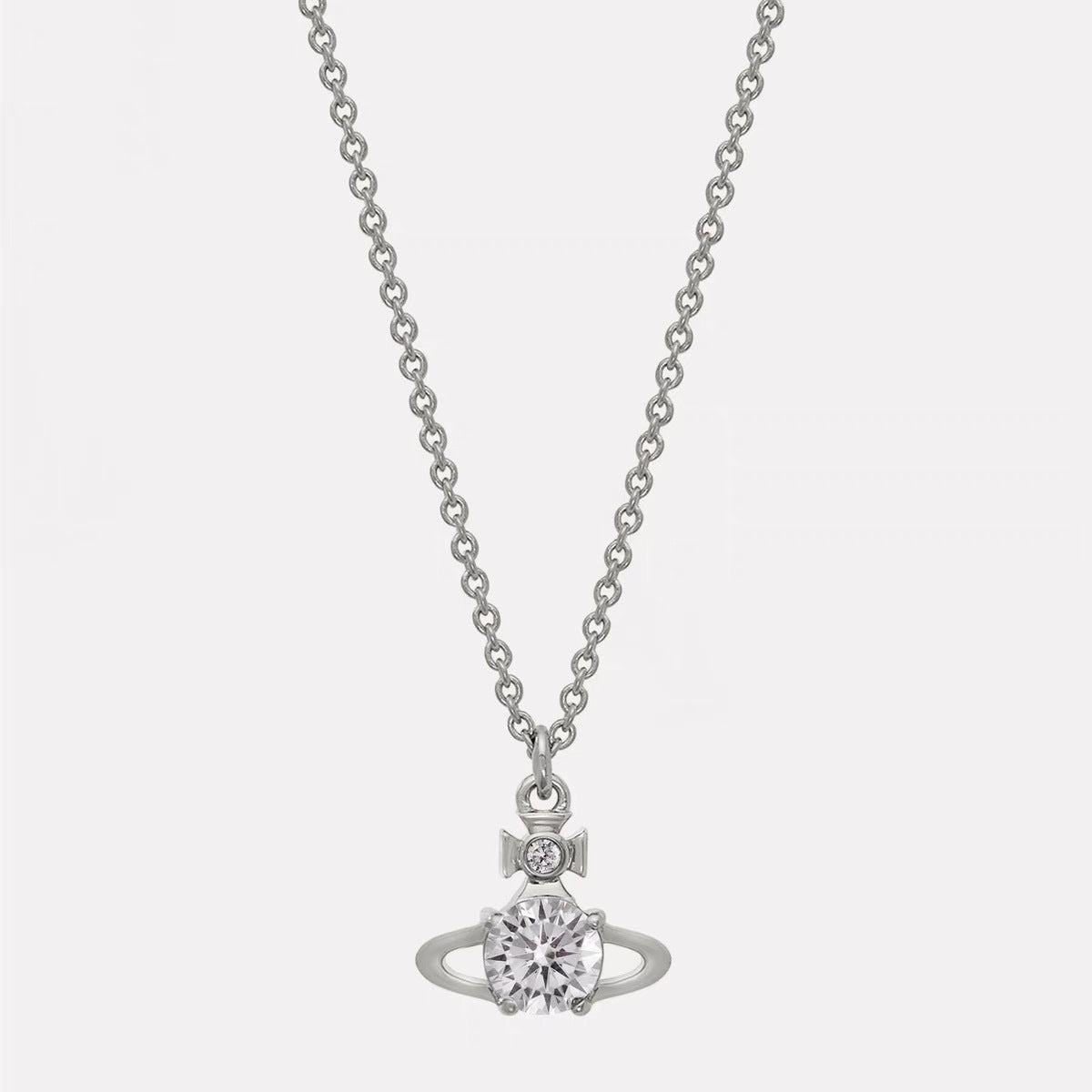 Women's Sterling Sier Classic Saturn Pearl Pin Necklaces