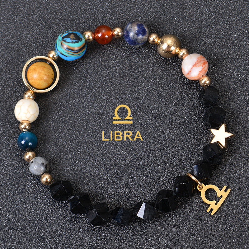 Planets Twee Constellations Frosted Stone Beaded Bracelets