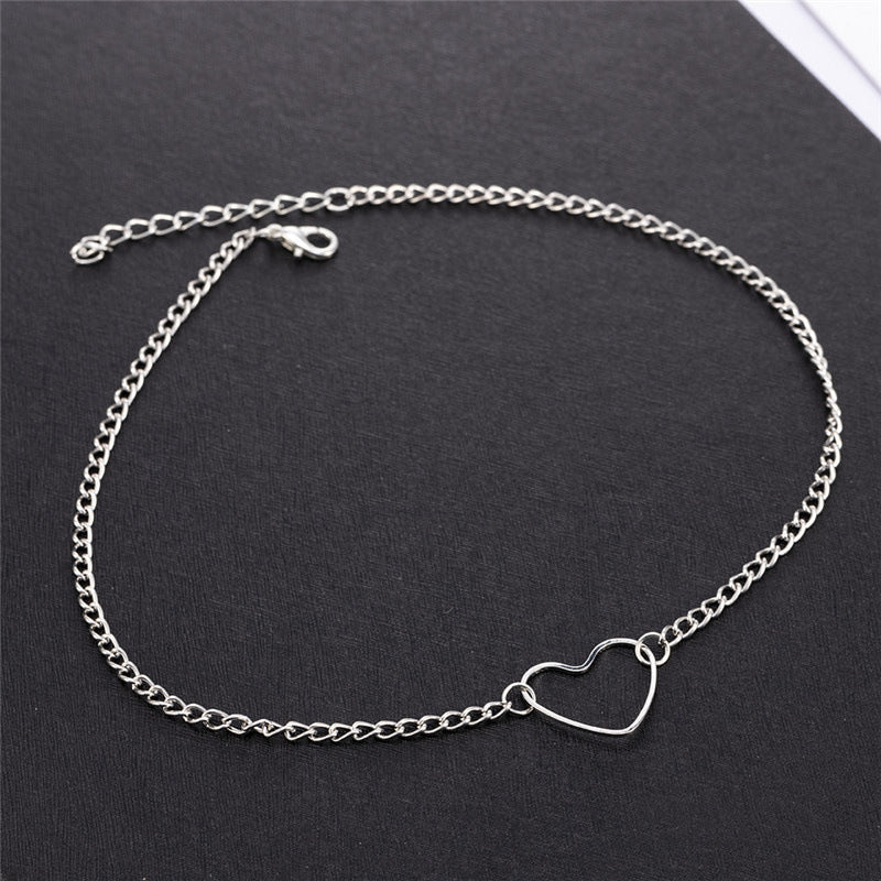 Women's Big Peach Heart Vintage Elegant Jewelry Necklaces