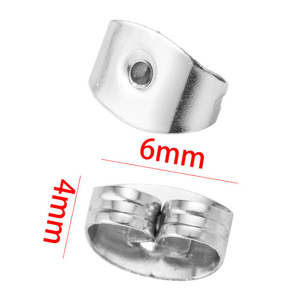 Steel Flat Auricular Needle Suit Round Earrings