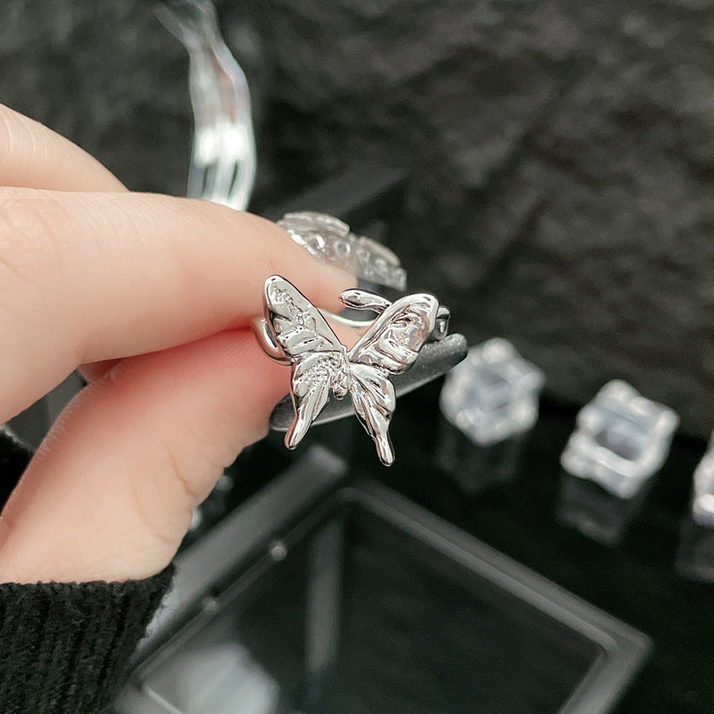 Three-dimensional Shaped Butterfly Opening Female Cold Rings