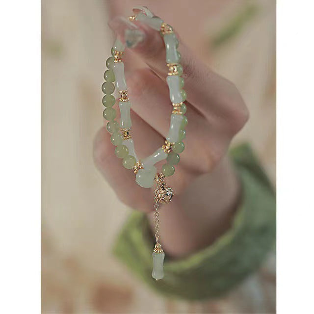 Women's Jade Bamboo Chinese Retro High-grade Pumpkin Bracelets
