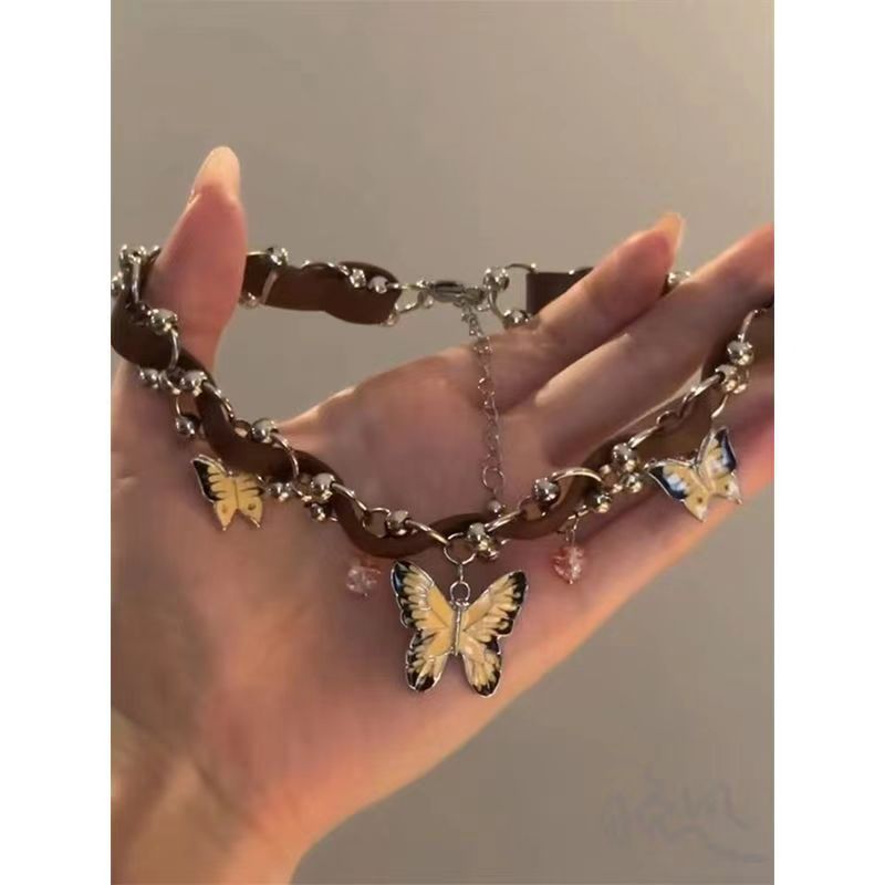 The Run Super Flash Zircon Butterfly Necklaces