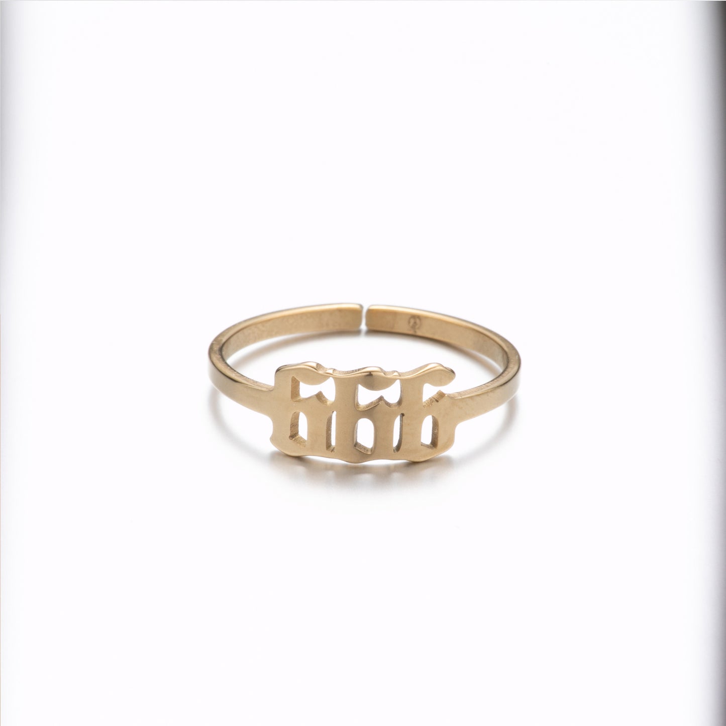 Women's & Men's Lucky Digital Angel Opening Gold Commemorative Rings