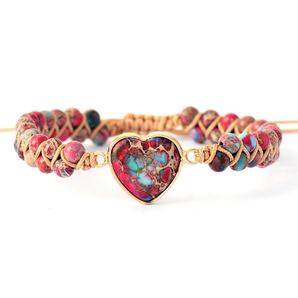 Emperor Stone Heart Shaped Double Layer Bracelets