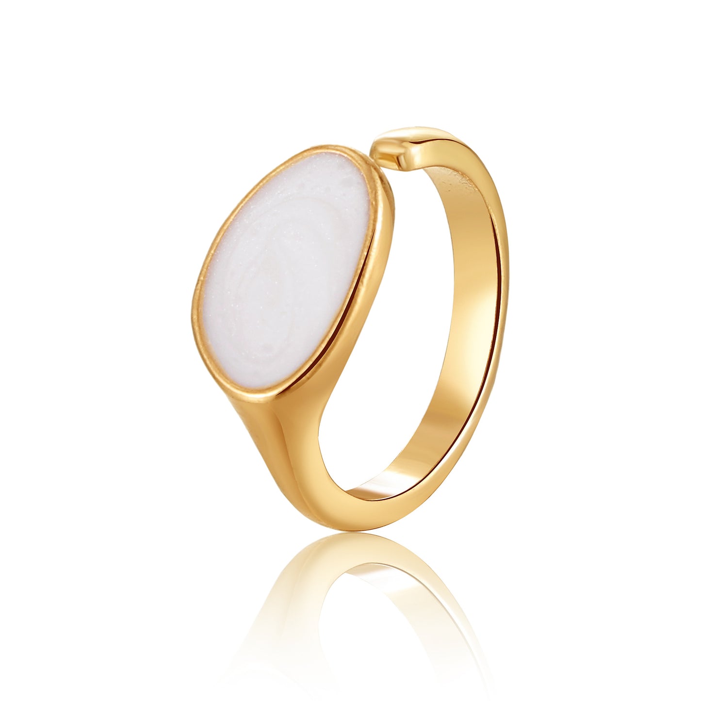 Dripping Oil Female Fashion Twin Simple Metal Rings