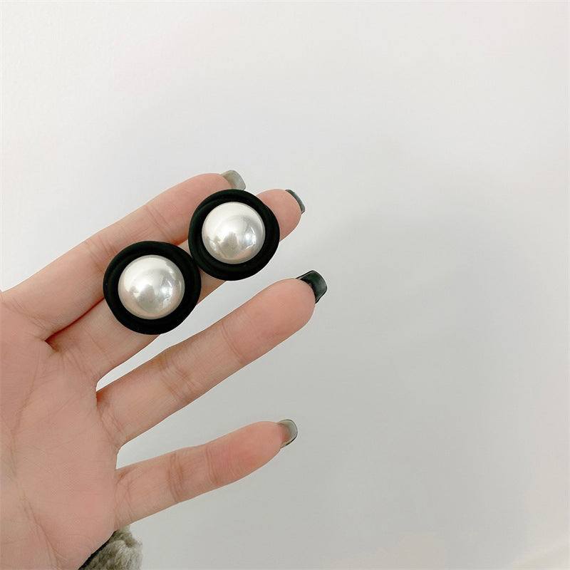 Women's Vintage Pearl Black Round Trendy Light Rings